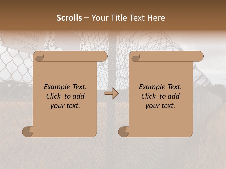 French Poles Danger PowerPoint Template