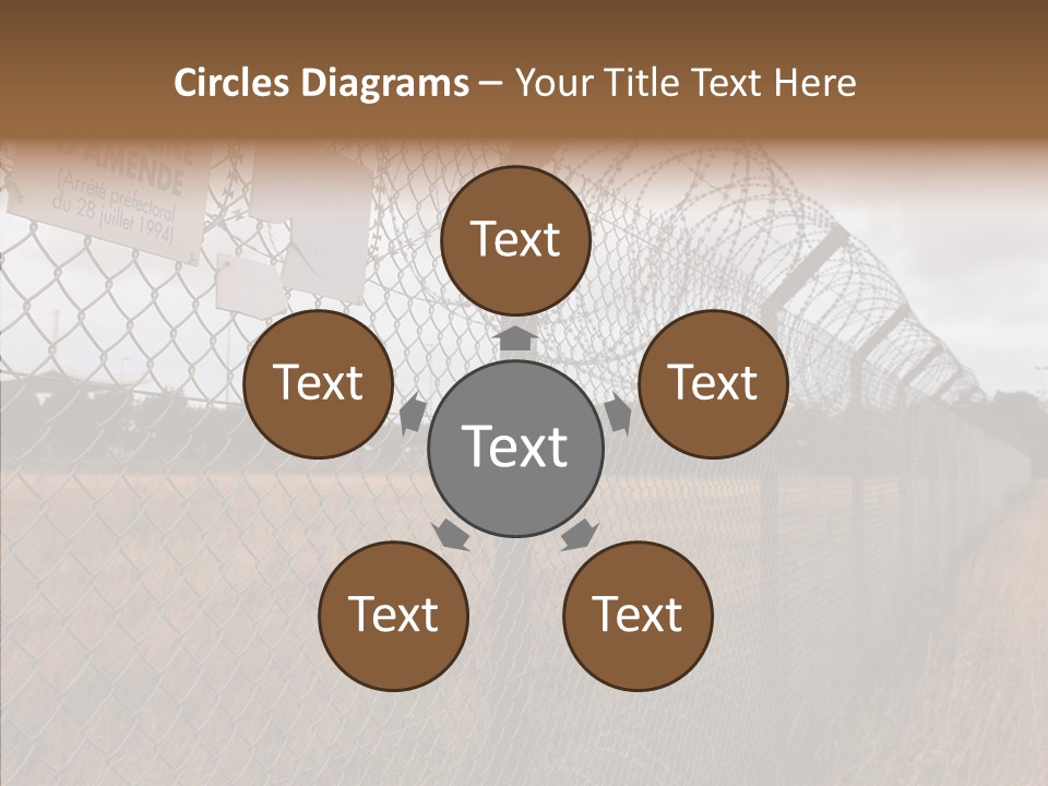 French Poles Danger PowerPoint Template