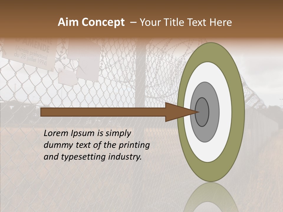 French Poles Danger PowerPoint Template