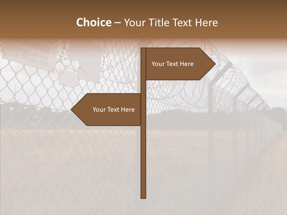 French Poles Danger PowerPoint Template