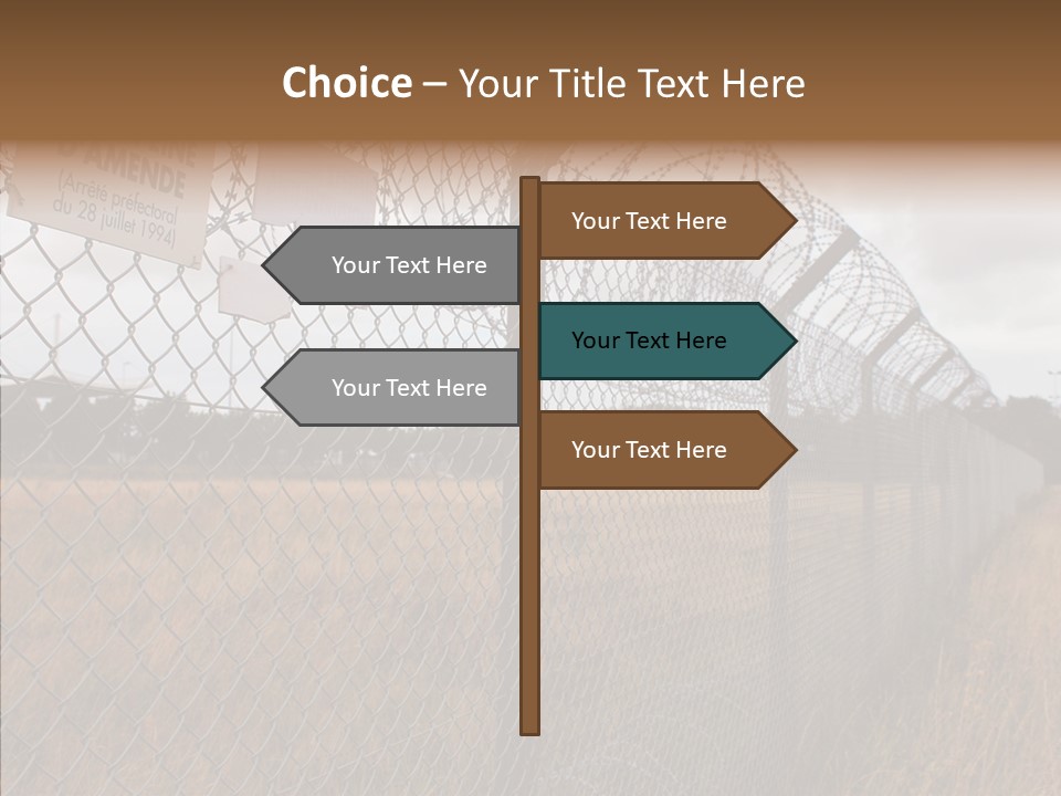 French Poles Danger PowerPoint Template