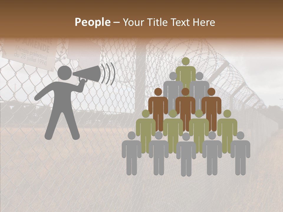 French Poles Danger PowerPoint Template