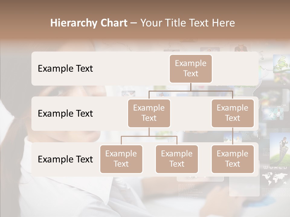 Map Woman Technology PowerPoint Template