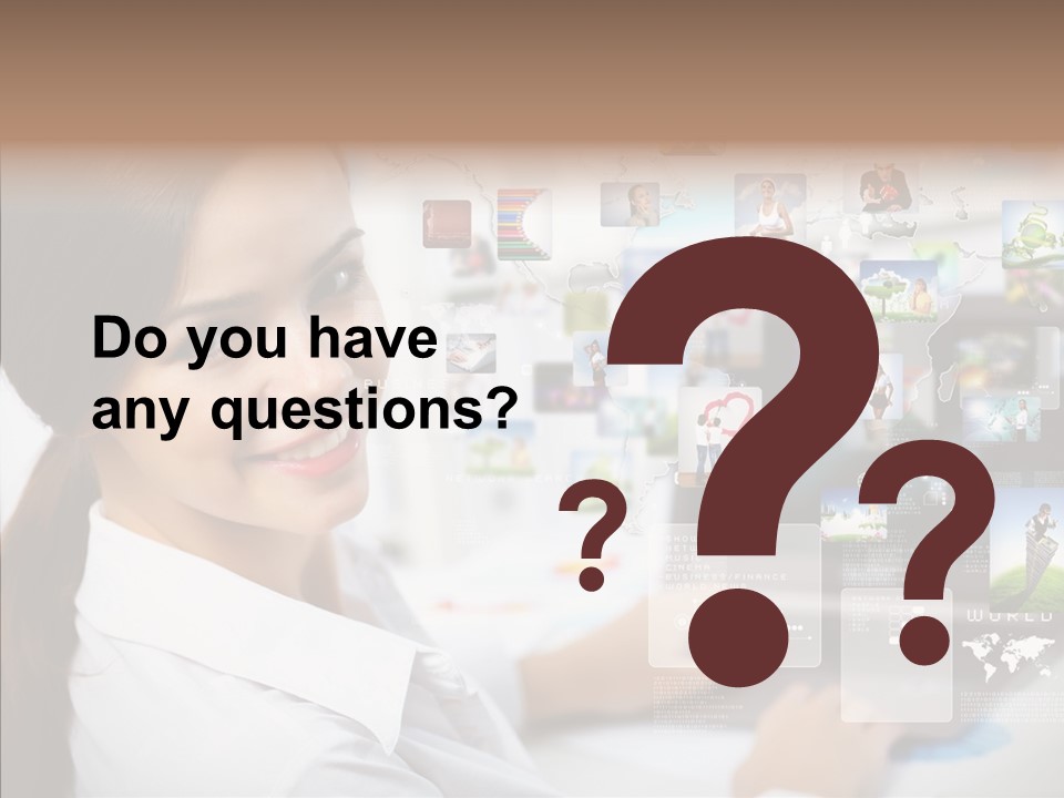 Map Woman Technology PowerPoint Template