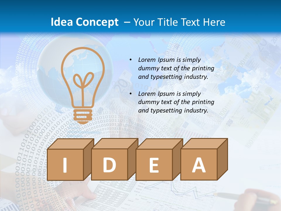 Data White Build PowerPoint Template