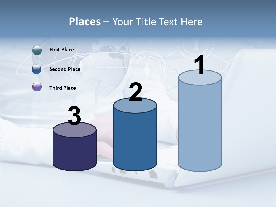 Man Teamwork Figure PowerPoint Template