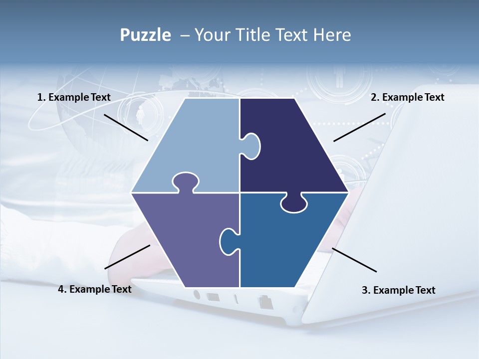 Man Teamwork Figure PowerPoint Template