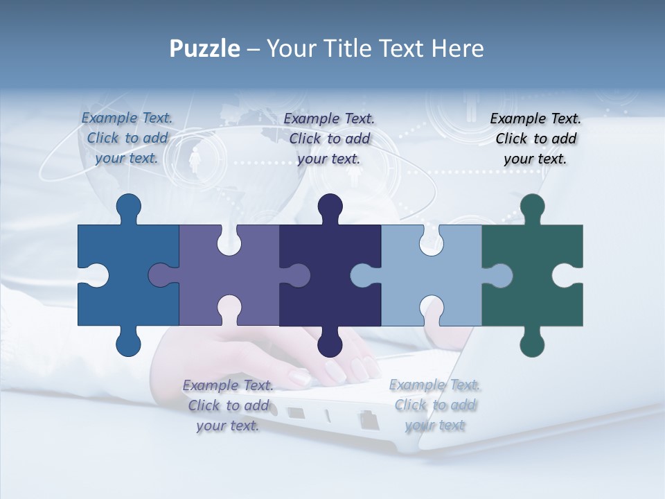 Man Teamwork Figure PowerPoint Template