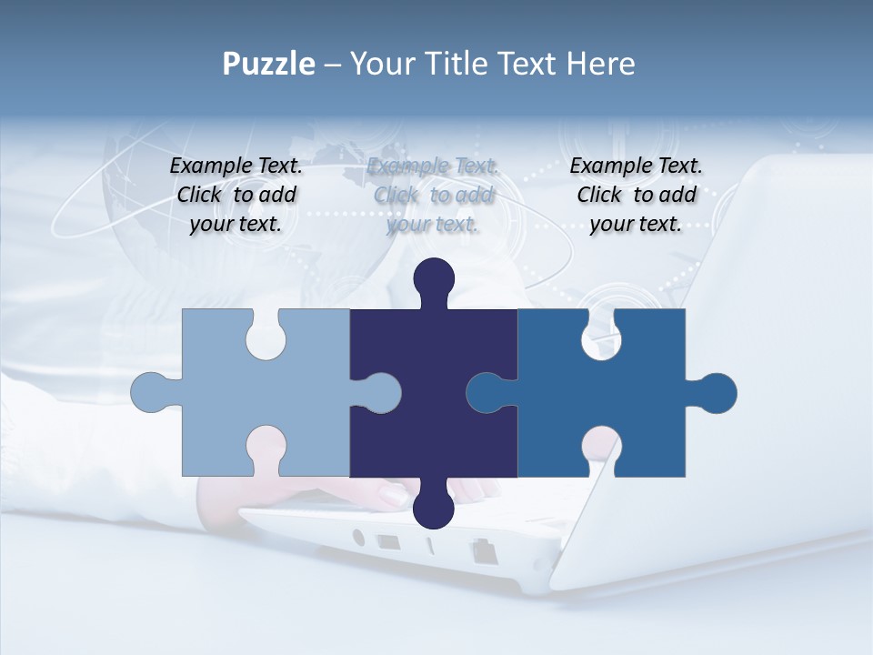 Man Teamwork Figure PowerPoint Template