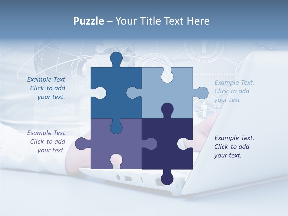 Man Teamwork Figure PowerPoint Template