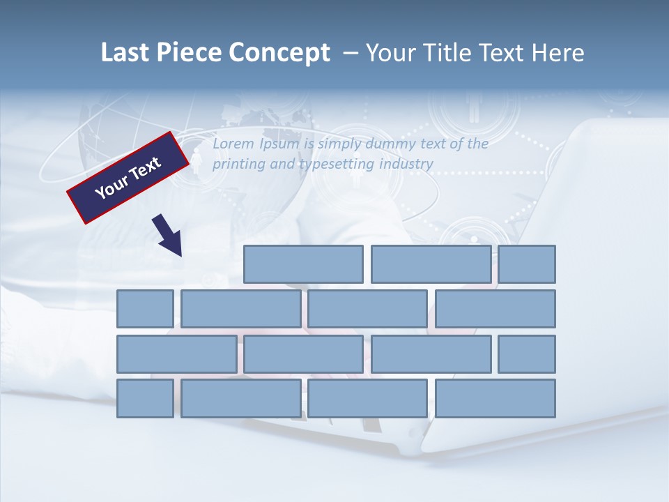 Man Teamwork Figure PowerPoint Template