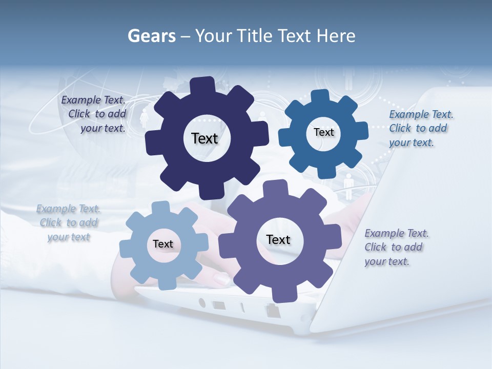 Man Teamwork Figure PowerPoint Template