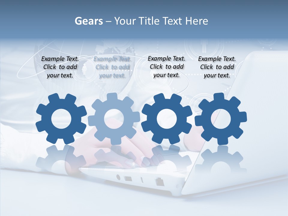 Man Teamwork Figure PowerPoint Template