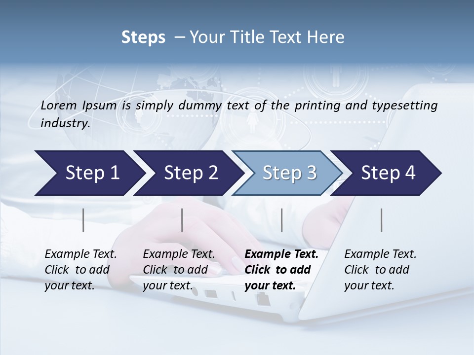 Man Teamwork Figure PowerPoint Template