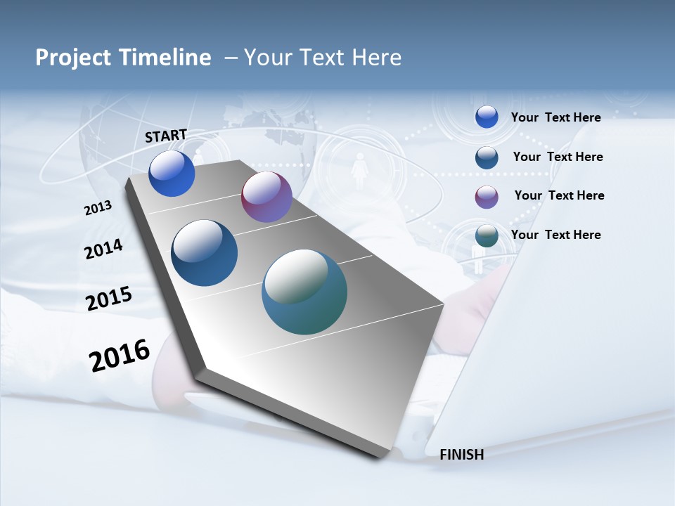 Man Teamwork Figure PowerPoint Template