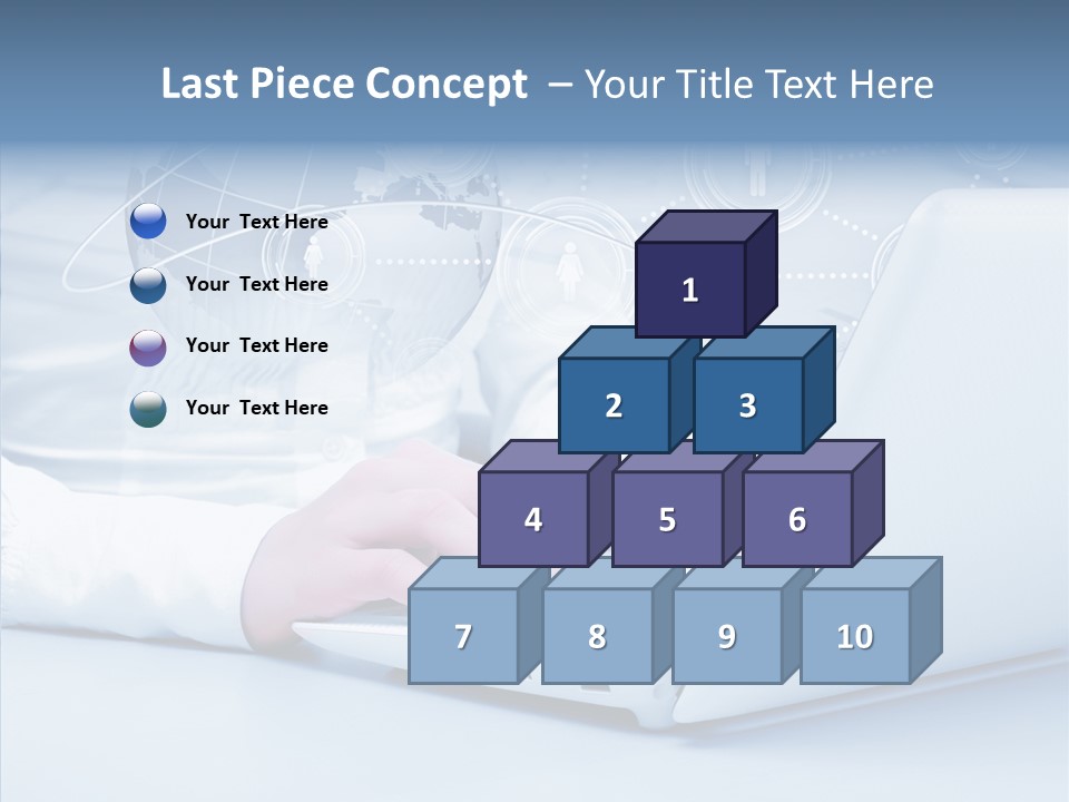Man Teamwork Figure PowerPoint Template