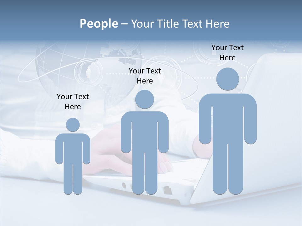 Man Teamwork Figure PowerPoint Template