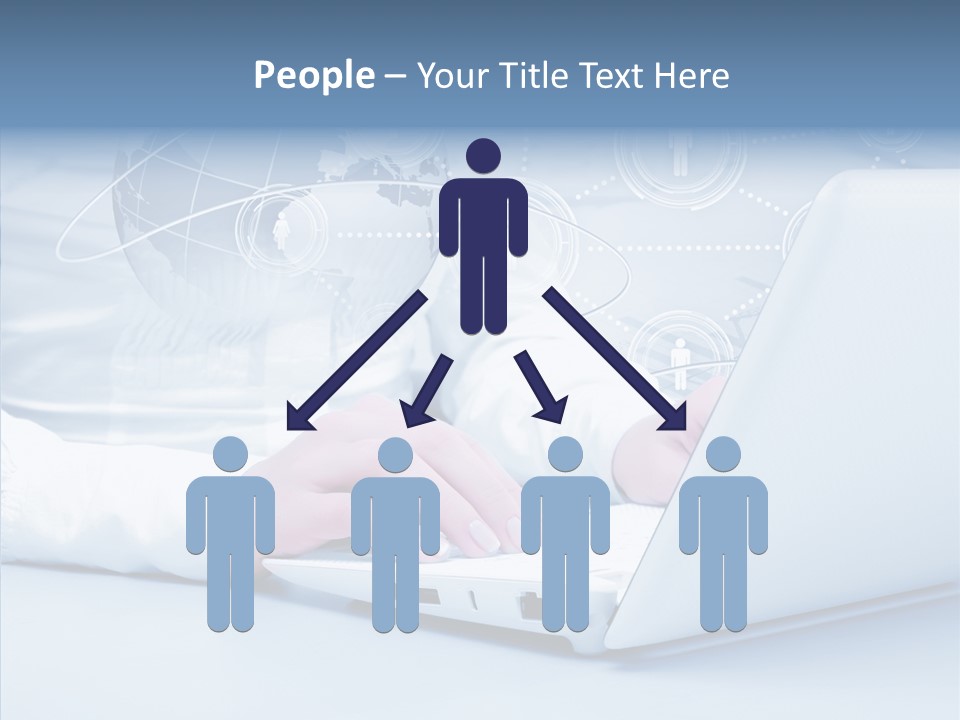 Man Teamwork Figure PowerPoint Template