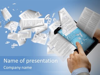 Reader Electronic Studying PowerPoint Template