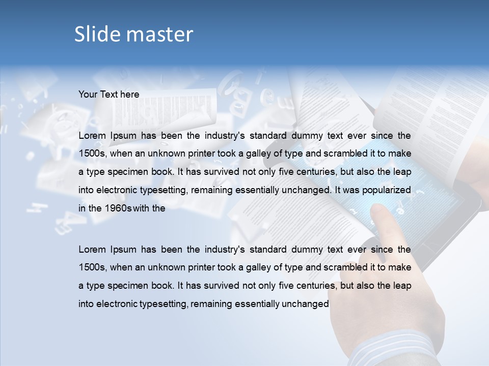 Reader Electronic Studying PowerPoint Template