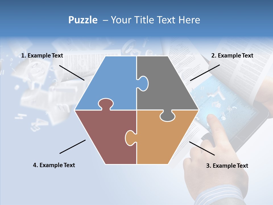 Reader Electronic Studying PowerPoint Template