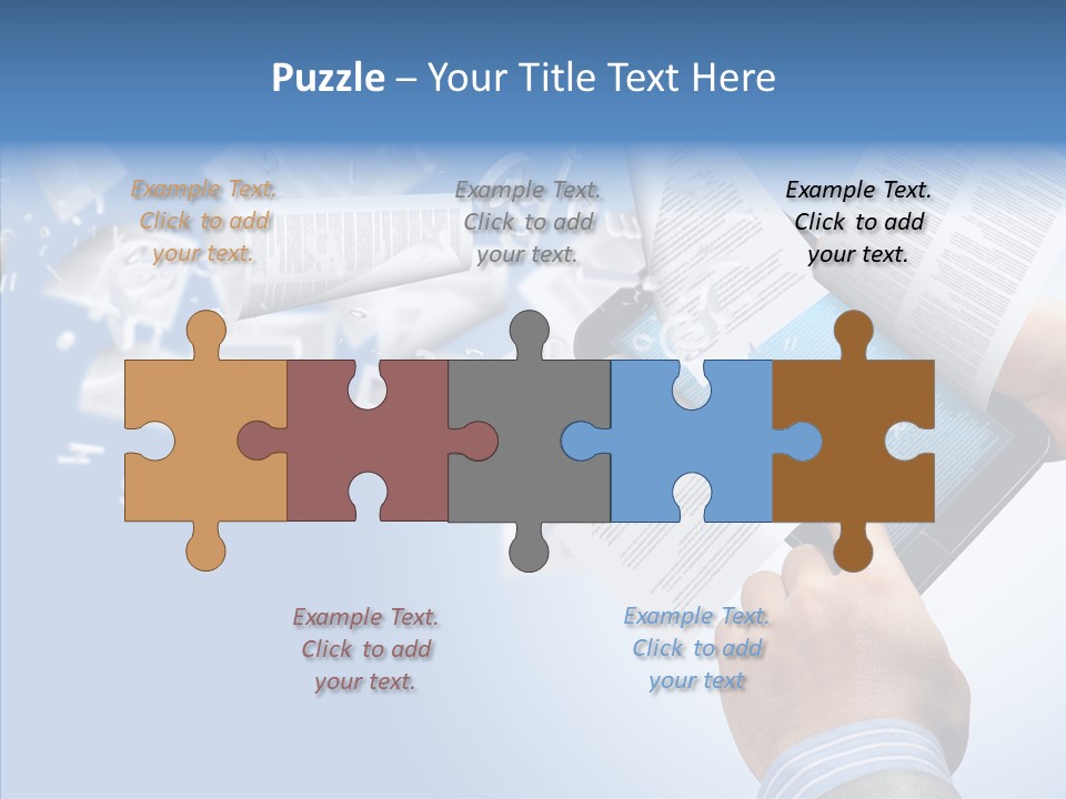 Reader Electronic Studying PowerPoint Template
