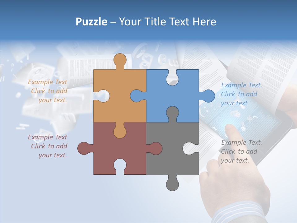 Reader Electronic Studying PowerPoint Template