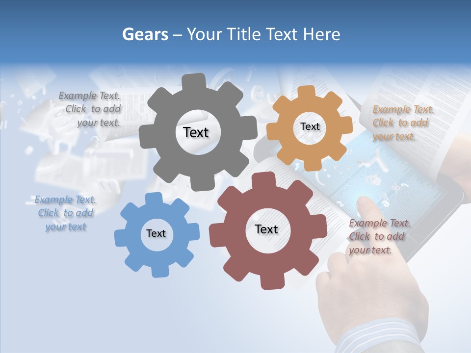Reader Electronic Studying PowerPoint Template
