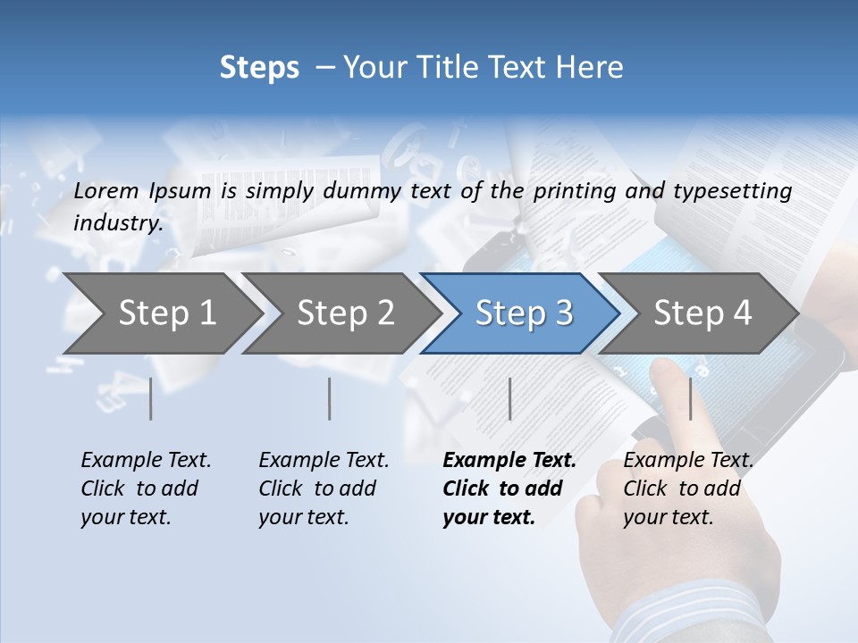 Reader Electronic Studying PowerPoint Template