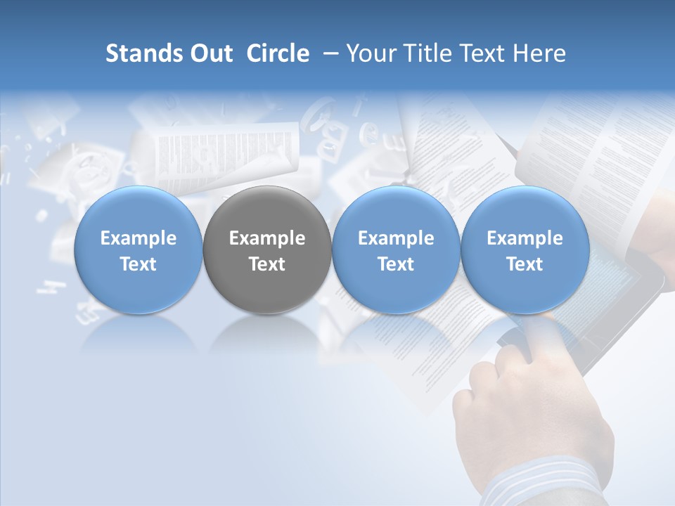Reader Electronic Studying PowerPoint Template