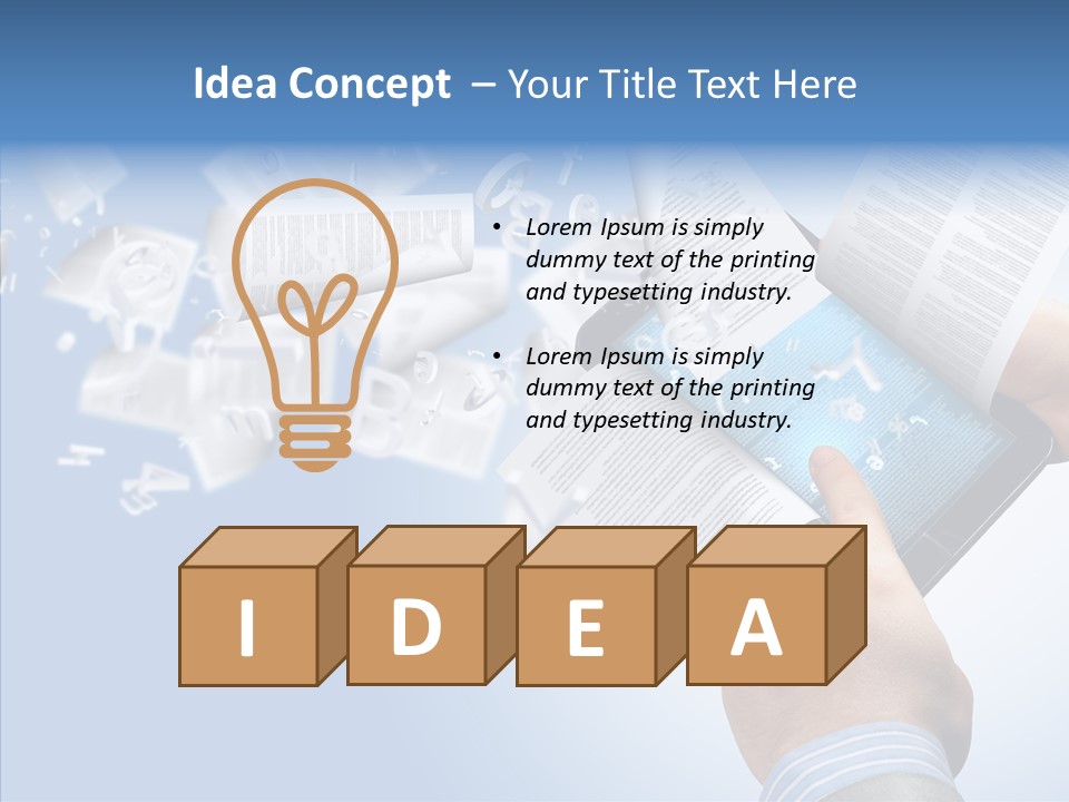 Reader Electronic Studying PowerPoint Template