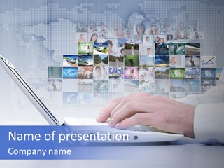 Contact Teamwork Network PowerPoint Template