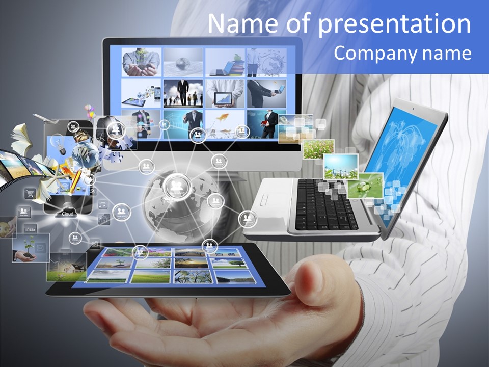 Mobile Business Computer PowerPoint Template