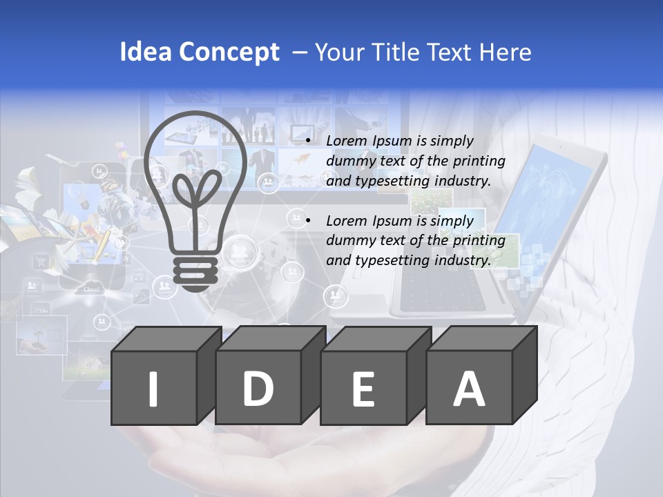 Mobile Business Computer PowerPoint Template