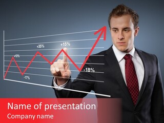 Crisis Businessman Profit PowerPoint Template