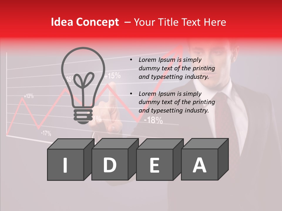 Crisis Businessman Profit PowerPoint Template