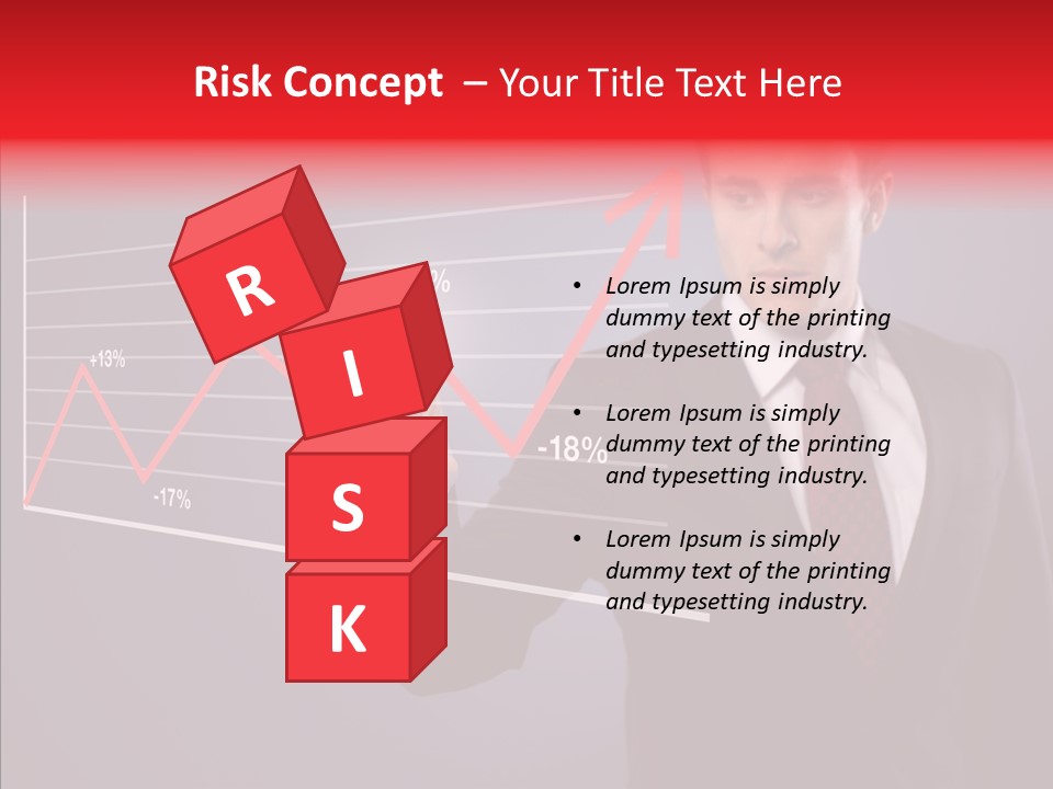 Crisis Businessman Profit PowerPoint Template