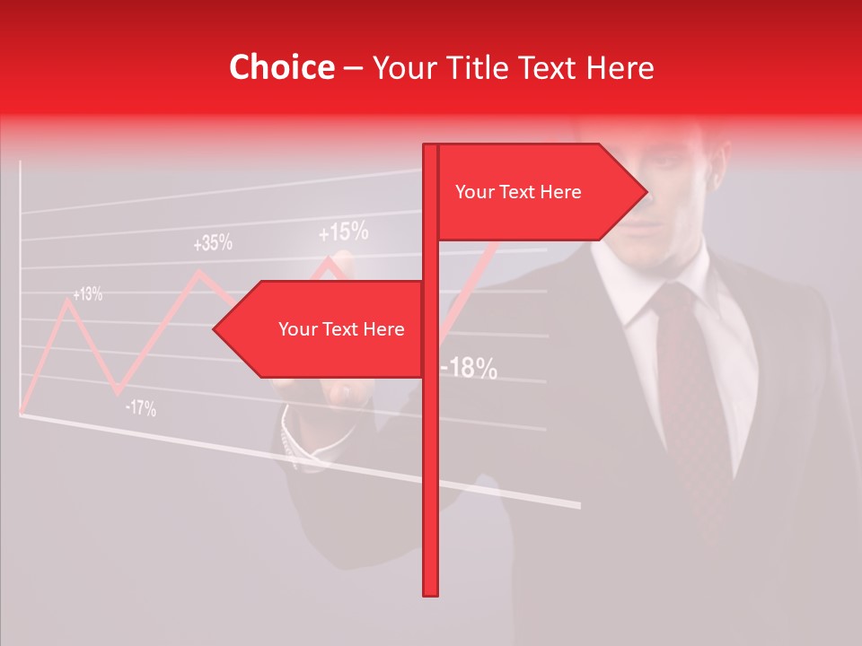 Crisis Businessman Profit PowerPoint Template