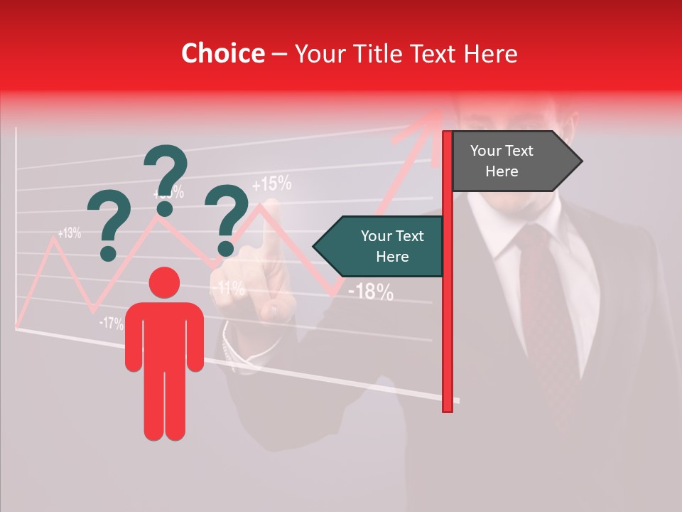 Crisis Businessman Profit PowerPoint Template