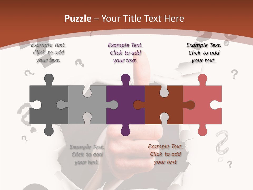 Karriere Erfolg Hand PowerPoint Template