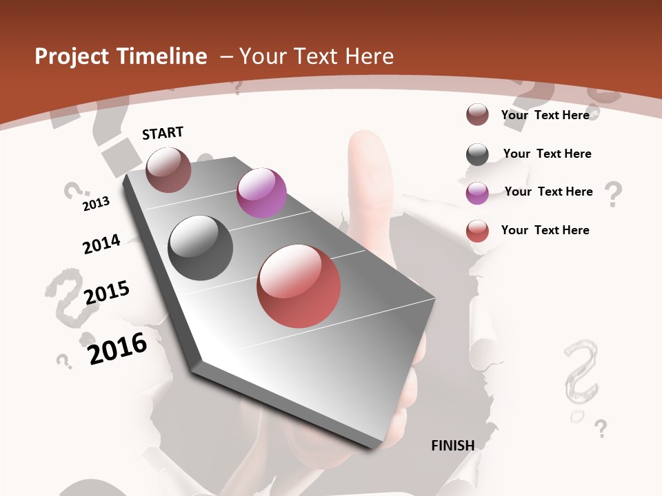 Karriere Erfolg Hand PowerPoint Template