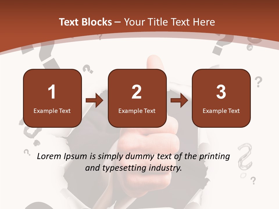 Karriere Erfolg Hand PowerPoint Template