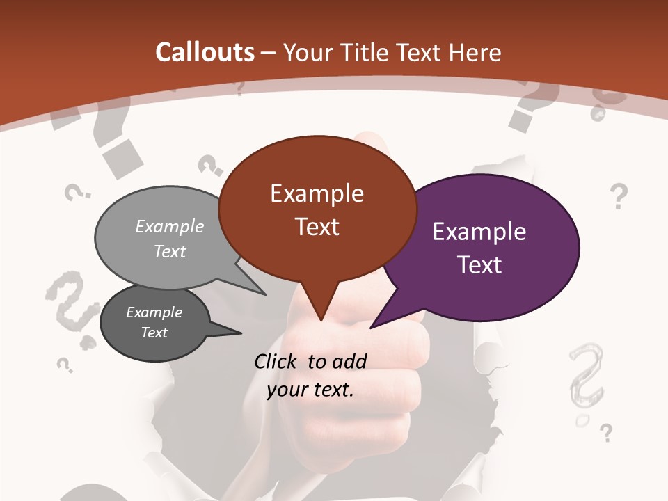 Karriere Erfolg Hand PowerPoint Template