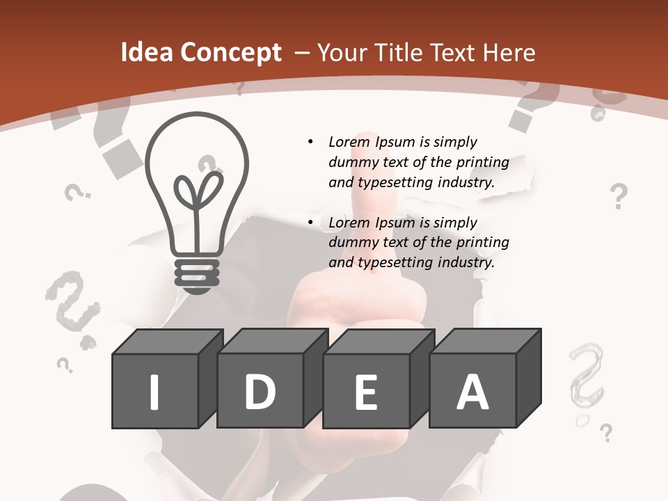 Karriere Erfolg Hand PowerPoint Template