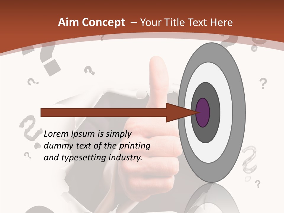 Karriere Erfolg Hand PowerPoint Template