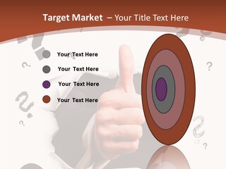 Karriere Erfolg Hand PowerPoint Template