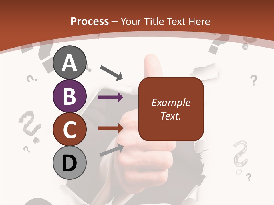 Karriere Erfolg Hand PowerPoint Template