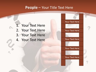Karriere Erfolg Hand PowerPoint Template