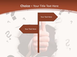 Karriere Erfolg Hand PowerPoint Template