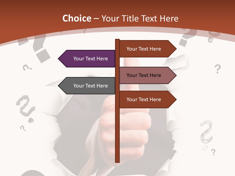 Karriere Erfolg Hand PowerPoint Template